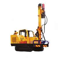 Solar hydraulic pile hammer ramming driving machine