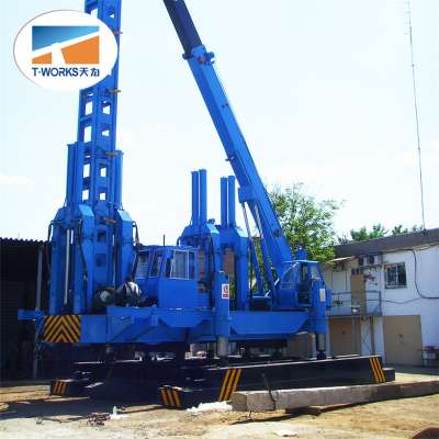 Small foundation sheet pile driver hydraulic diesel hammer jack-in piling machine